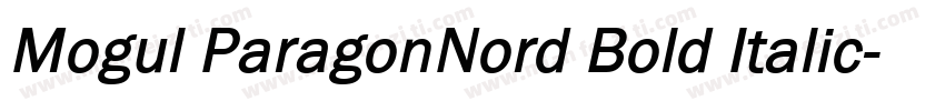 Mogul ParagonNord Bold Italic字体转换